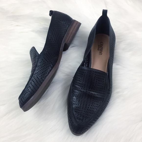 Crown Vintage Shoes - Crown Vintage Black Loafers Pointed Toes